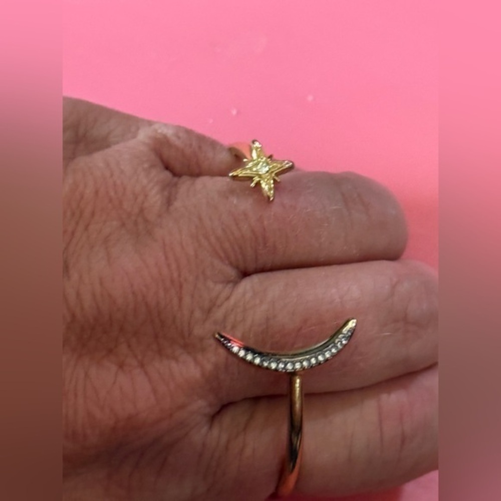 Gold and Silver Star and Crescent Infant Bracelet NWT